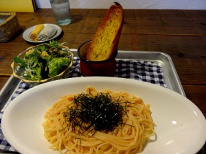 本日は、明太子パスタ、美味しかったですよ!